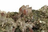 Sparkling Pyrite Crystals on Hematite Spotted Quartz - China #350848-2